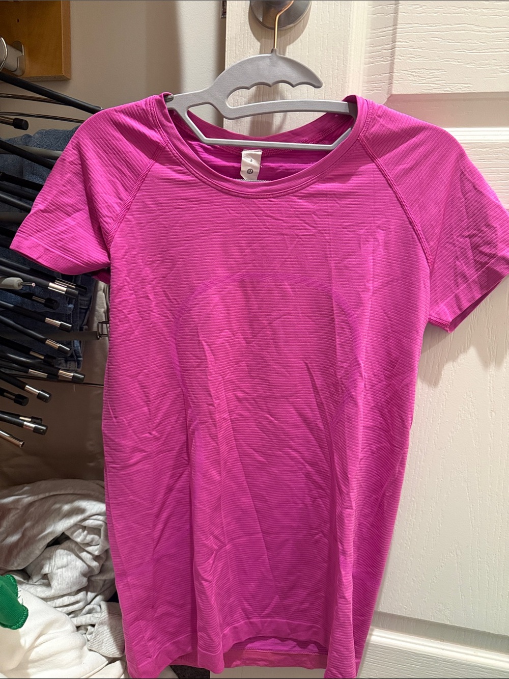 lululemon athletica Short Sleeve Athletic Tee in Bright Pink